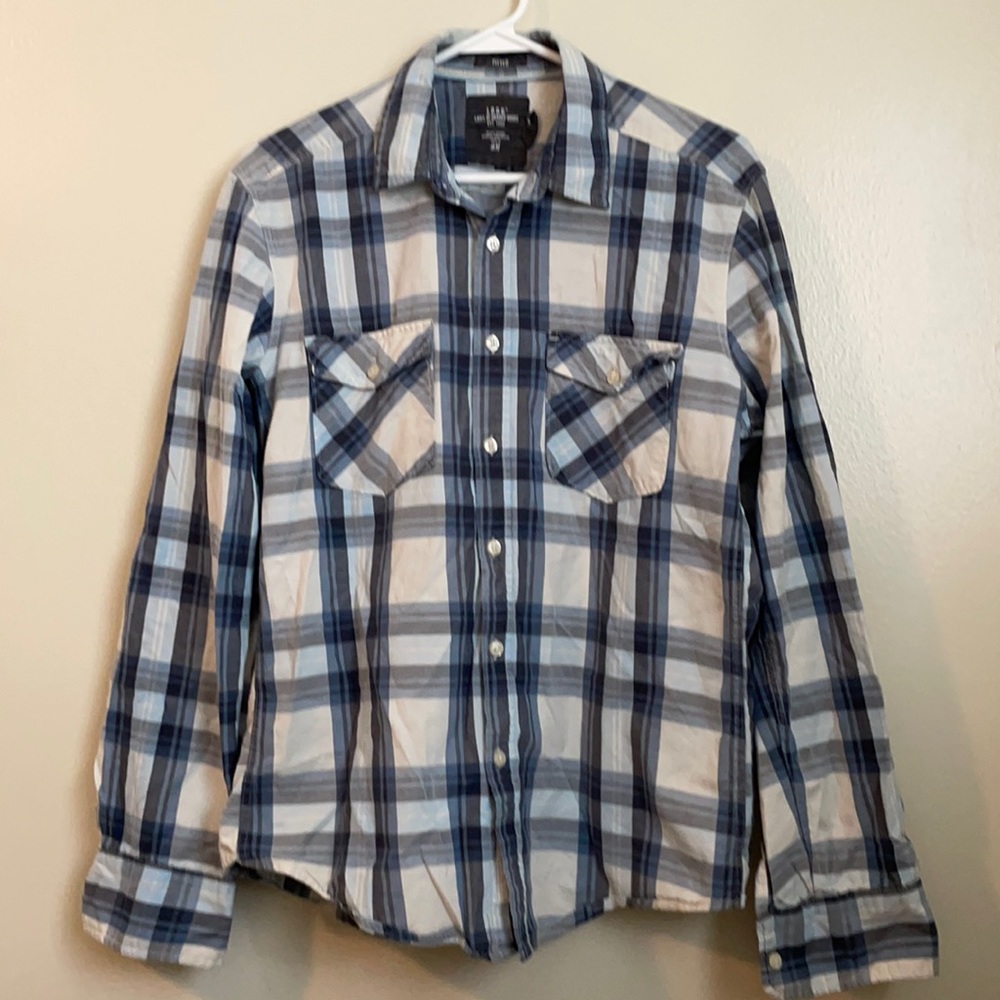 Mens plaid button down shirt